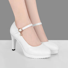 Women's Petite Size Black High Heel Mary Jane Shoes MS281