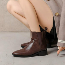 Women's Petite Size Block Heel Ankle Boots MS166