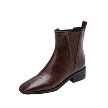 Women's Petite Size Block Heel Ankle Boots MS166