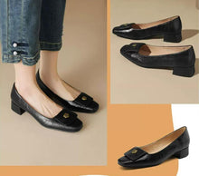 Women's Petite Size Block Low Heel Shoes AW2669