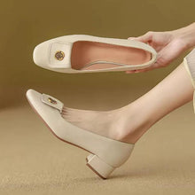 Women's Petite Size Block Low Heel Shoes AW2669