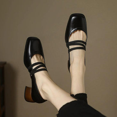 Women's Petite Size Block Pump Shoes FS204