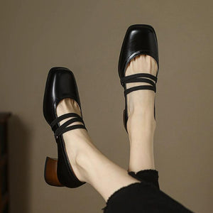 Women's Petite Size Block Pump Shoes FS204