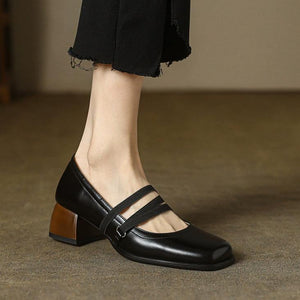 Women's Petite Size Block Pump Shoes FS204