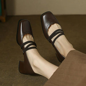 Women's Petite Size Block Pump Shoes FS204