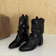 Women's Petite Size Chunky Short Boots FS255