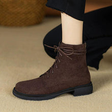 Women's Petite Size Flat Ankle Short Boots FS206