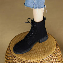 Women's Petite Size Flat Ankle Short Boots FS206