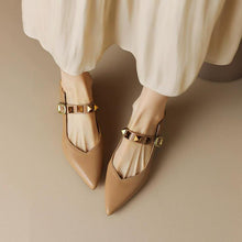 Women's Petite Size Flat Heels With Stud Strap MS399