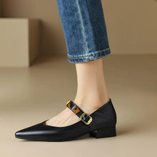 Women's Petite Size Flat Heels With Stud Strap MS399