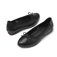 Women's Petite Size Flat Leather Shoes FS82