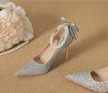 Women's Petite Size Glitter Dress Heels AW2637
