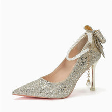Women's Petite Size Glitter Dress Heels AW2637