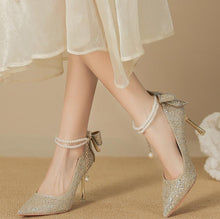 Women's Petite Size Glitter Dress Heels AW2637