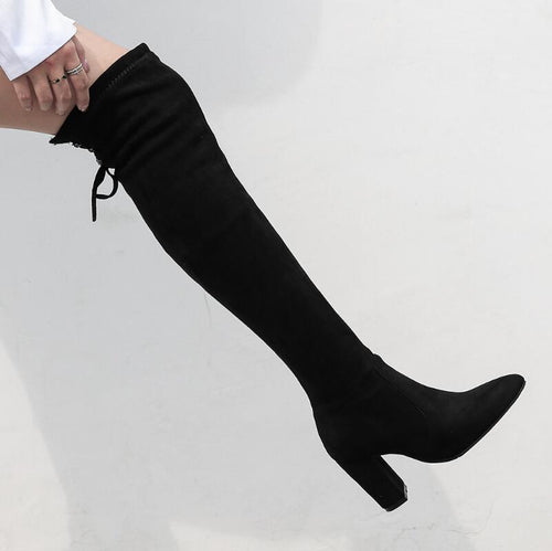 Women's Petite Size Knee High Long Boots AS141