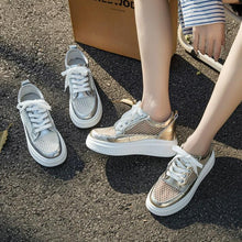 Women's Petite Size Lace Mesh Sneakers SS27126