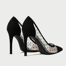 Women's Petite Size Lace Mesh Suede Heels(3/6/8/10cm heel) GS392