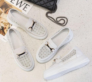 Women's Petite Size Lace Mesh Thicksole Casual Shoes MS369