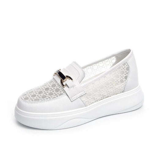 Women's Petite Size Lace Mesh Thicksole Casual Shoes MS369