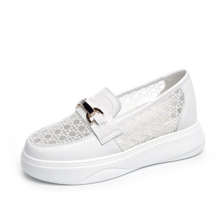 Women's Petite Size Lace Mesh Thicksole Casual Shoes MS369