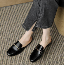 Women's Petite Size Leather Loafers DS85