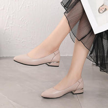 Women's Petite Size Leather Low Heel Pumps DS131