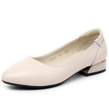 Women's Petite Size Leather Low Heel Pumps DS131