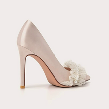 Women's Petite Size Pointed Satin Heels FS321