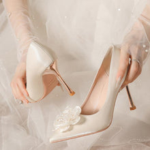 Women's Petite Size Satin Heels With Flower Bow SS2634