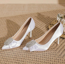 Women's Petite Size Satin Pump Shoes FS343