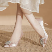 Women's Petite Size Satin Pump Shoes FS343