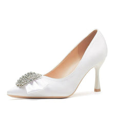 Women's Petite Size Satin Pump Shoes FS343