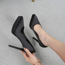 Women's Petite Size Silk Satin Platform Heels FS145