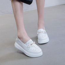 Women's Petite Size Slip On Leather Casual Shoes MS371