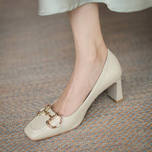 Women's Petite Size Square Toe Pump Shoes MS121