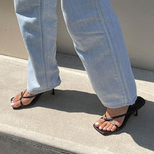 Women's Petite Size Strap Heeled Sandal Shoes MS92