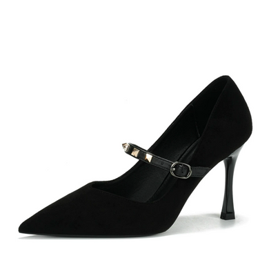 Women's Petite Size Suede Heel Pumps FS326