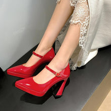 Women's Petite Small Chunky High Heel Shoes FS355(Size 3-5)