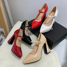 Women's Petite Small Chunky High Heel Shoes FS355(Size 3-5)