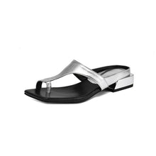 Women's Petite Square Toe Block Sandal Shoes FS365