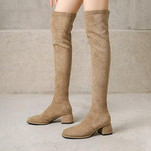 Women's Petite Stretch Knee High Boots FS207