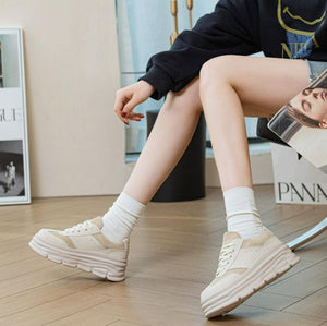 Women's Petite Thicksole Suede Sneakers FS266