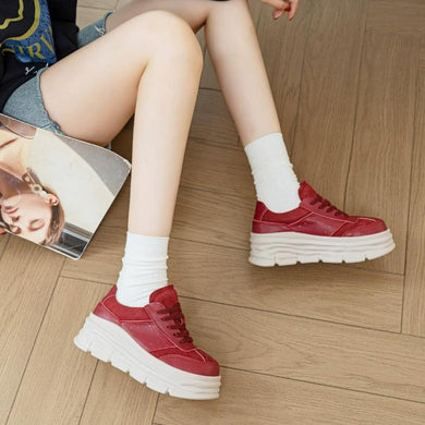 Women's Petite Thicksole Suede Sneakers FS266