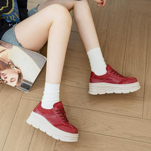 Women's Petite Thicksole Suede Sneakers FS266
