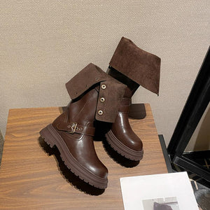 Women's Petite Under Knee Calf Long Boots FS241