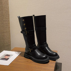 Women's Petite Under Knee Calf Long Boots FS241