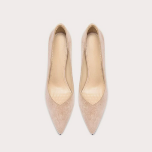 Women's Petite V Cut Suede Heel Pumps FS137(3/6/8/10cm Heel)