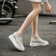 Women's Petite White Lace Mesh Casual Shoes SS27100