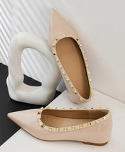 Women's Pointy Inner Heel Wedge Stud Shoes TS184