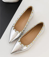 Women's Pointy Inner Heel Wedge Stud Shoes TS184